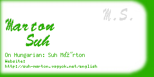 marton suh business card